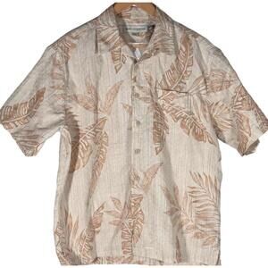Quiksilver Edition Shirt Men Medium Hawaiian Tropical Short Sleeve Button Up